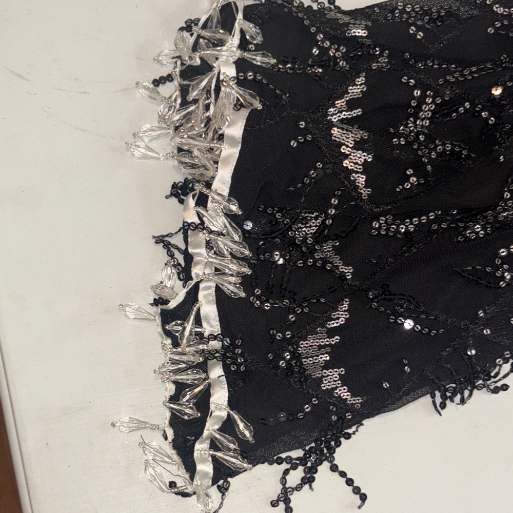 #19 Black and Silver Sequin Pants - Picture 4 of 4